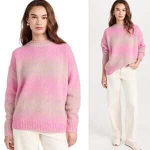 New with Tags | Rag & Bone Holly Ombre Stripe Alpaca Crew Sweater Pink | Med